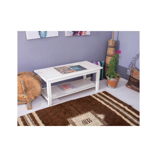 Brown Vintage Turkish Blanket Kilim Rug - 4`2 X 5`11 For Sale In Los Angeles - Image 6 of 6