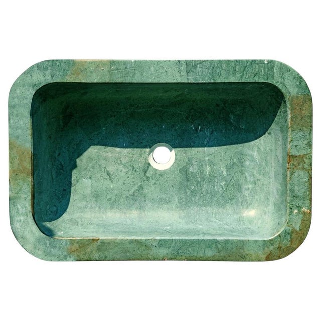 Polished Green Marble Sink For Sale - Image 6 of 6