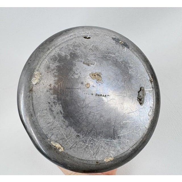 Art Deco Signed Art Deco "Garant" Pewter Lidded Humidor Jar, Spain - 1930s For Sale - Image 3 of 8