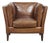 Kenmore Leather Arm Chair - Light Brown For Sale