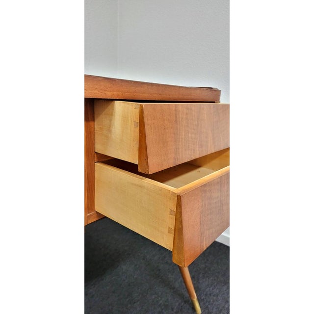 Brown Belgian Desk by Oswald Vermaercke For Sale - Image 8 of 17