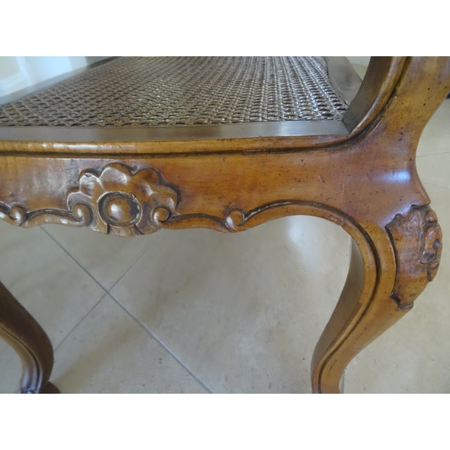 Vintage French Walnut Bench For Sale In Los Angeles - Image 6 of 10