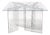 Zero Square Coffee Table in Epoxy Resin & Crystal Clear Glass by Wedo For Sale
