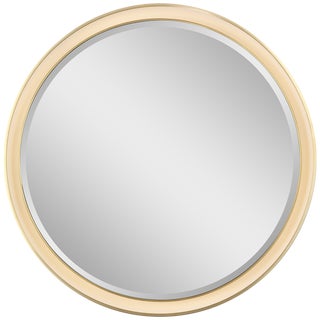Thomas O'Brien for Visual Comfort Signature Tricia 30" Illuminated Round Mirror in Hand-Rubbed Antique Brass For Sale