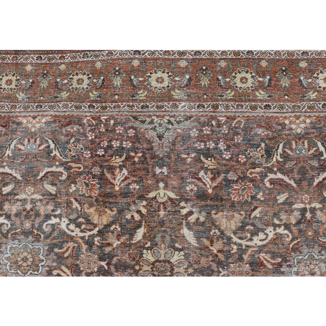 Antique Persian Sultanabad Rug With Detailed Allover Botanical Design8'11 X 12'7 For Sale - Image 12 of 18