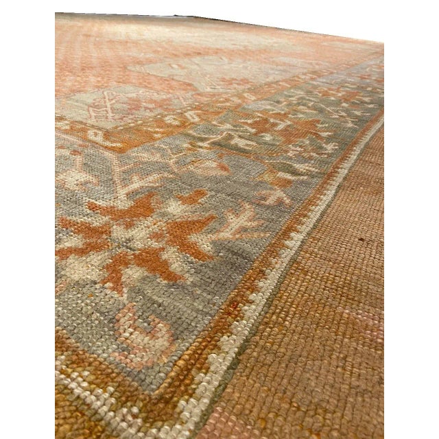 1900 - 1909 Hand Knotted Antique Turkish Oushak 11' X 15'4'' For Sale In Washington DC - Image 6 of 13