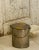 1880's antique English steel dairy pail with brass handle, hook, and accents. The name of the dairy, 'Abbott Bros. Pure...