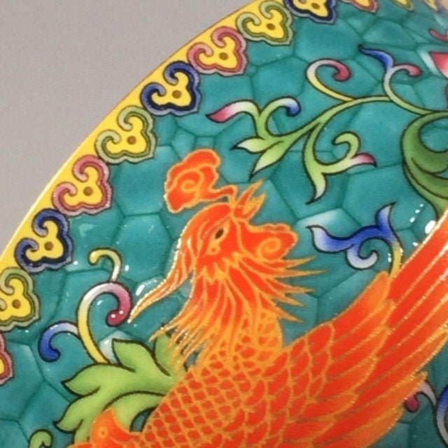 White Vintage Qing Famille Rose Porcelain Teabowl – Phoenix & Floral Motif, Yongzheng Mark For Sale - Image 8 of 9