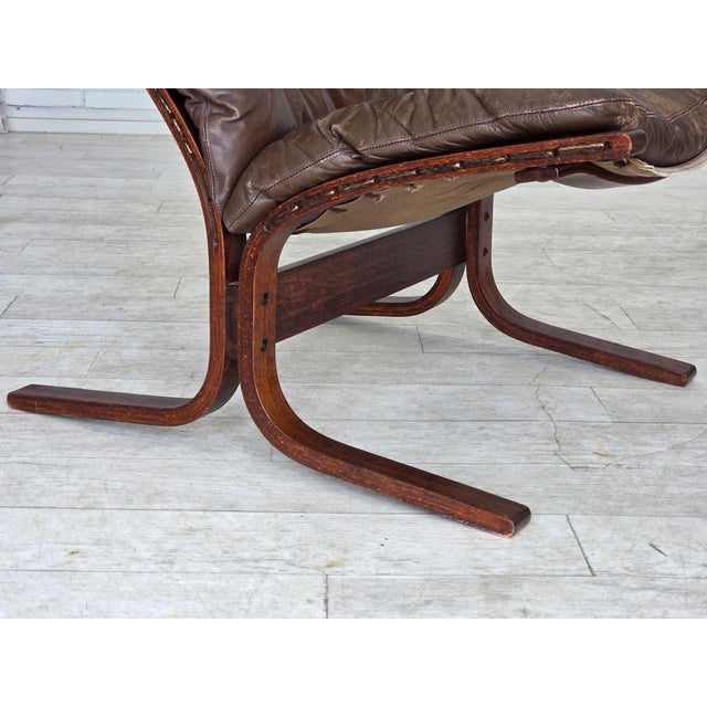 Mid-Century Modern Norwegian Siesta Lounge Chair in Leather by Ingmar Relling for Westnofa, 1970s For Sale - Image 3 of 18