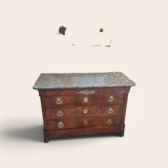 Brown Restoration Chest of Drawers in Mahogany, 1890 For Sale - Image 8 of 8