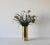 Vintage American Hammered Brass Cylindrical Planter Mid Century, very good condition with very minor scratches, foliage is...