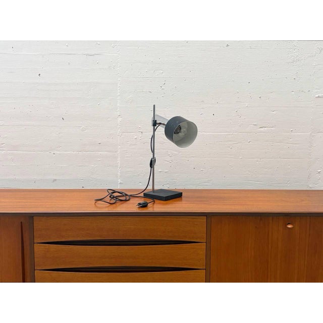 Table Lamp with Chrome-Plated Frame and Stone Base, 1970s For Sale - Image 14 of 16