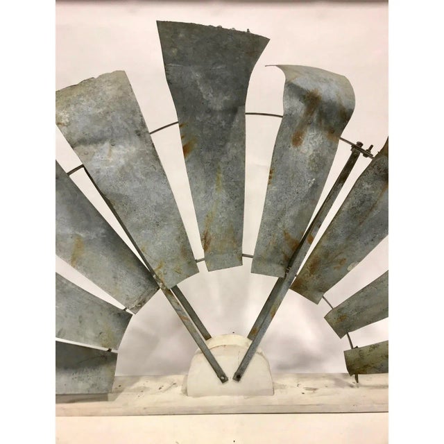 Wood 1940s Vintage Mounted Windmill Element For Sale - Image 7 of 11