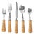 Basketweave Five Piece Flatware, Set of 5 For Sale