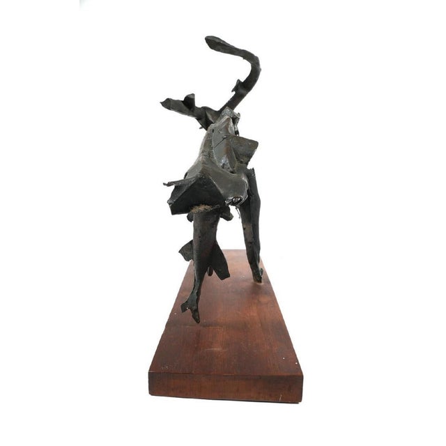 Mid 20th Century Benedict Michael Tatti, Bronze Sculpture Abstract Brutalist Goat or Ram WPA Artist Mounted on Base, c.1950's For Sale - Image 5 of 7