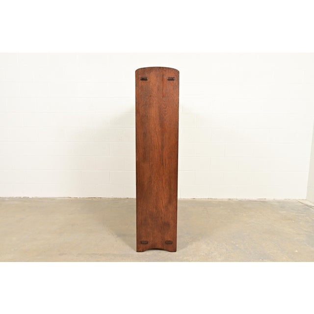 Gustav Stickley Antique Mission Oak Arts and Crafts Double Bookcase, Newly Refinished For Sale - Image 10 of 12