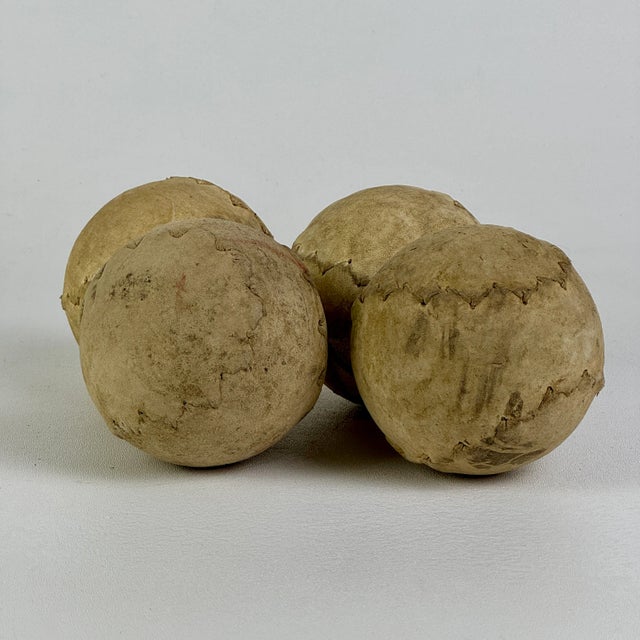 1930s Vintage Clincher Softballs for Decorative Purposes- Set of 4 For Sale - Image 4 of 5