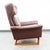 1960s Mid Century Danish Modern Lounge Chair Wingback Brown Leather High Back Armchair For Sale - Image 4 of 11