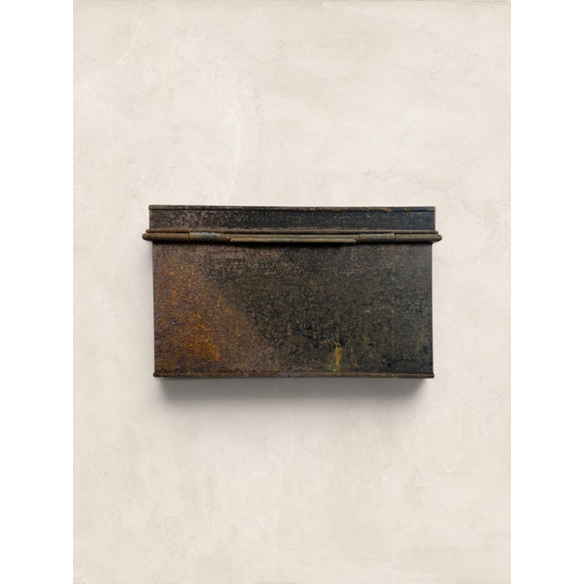 Antique English Painted Metal Deed Box For Sale - Image 4 of 9
