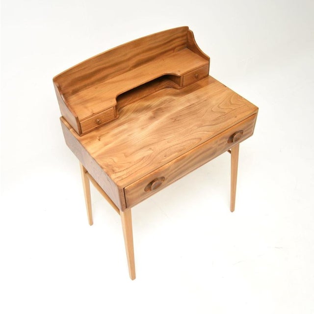 Wood Vintage Writing Desk in Elm from Ercol, 1960s For Sale - Image 7 of 11