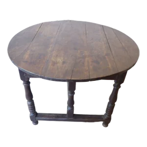 18th Century English Oak Tuck-Away Table