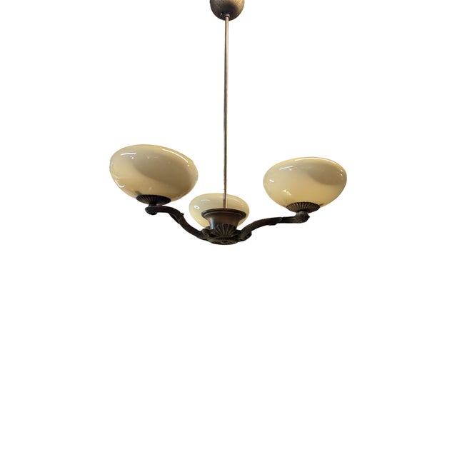 Metal Chandelier by Paaavo Tynell for Oy Taito Ab, 1930s For Sale - Image 7 of 7