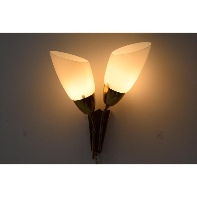 Mid-Century Brass Wall Lamp from Kamenicky Senov, 1970s For Sale - Image 10 of 15