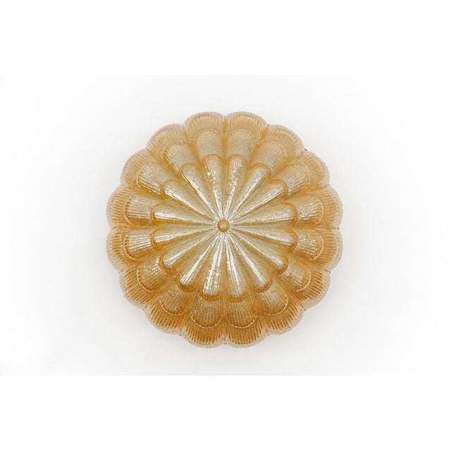 Metal Round Amber Glass Wall Lamp from Limburg, 1960s For Sale - Image 7 of 11