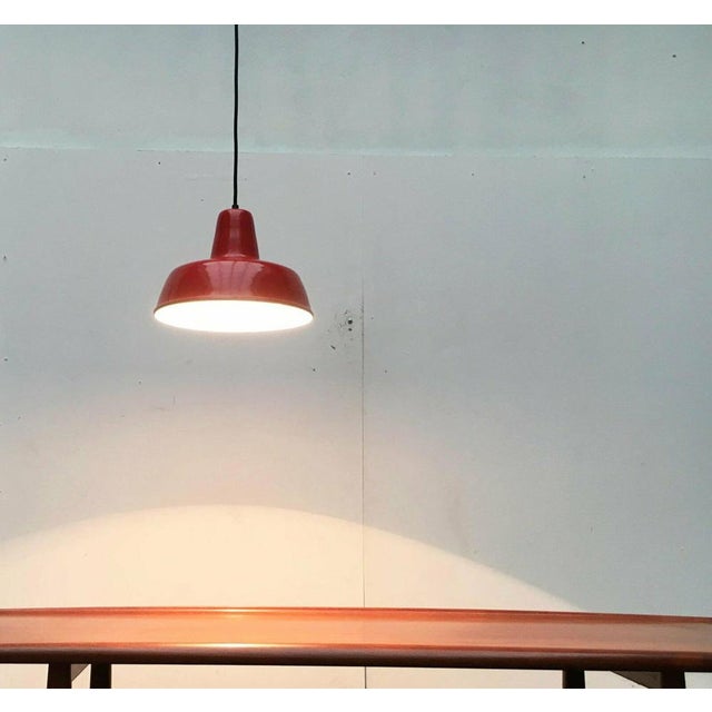 Mid-Century German Enamel Pendant Lamp from Kaiser Idell / Kaiser Leuchten, 1960s For Sale - Image 4 of 18