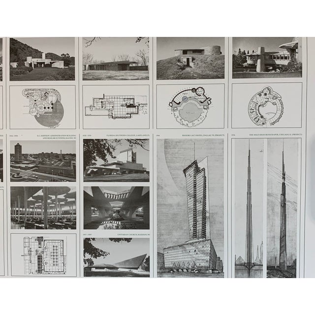 Paper Frank Lloyd Wright 1869 -1959 Buildings and Projects Poster, 2000 For Sale - Image 7 of 10