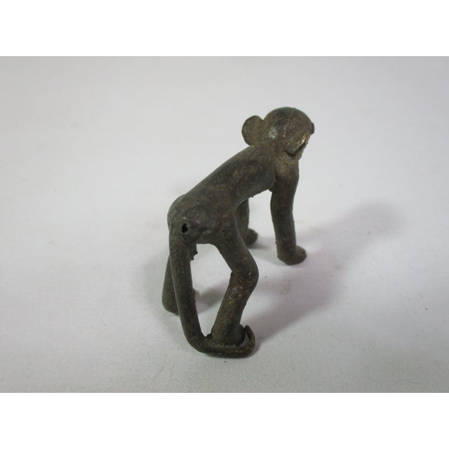 Vintage African Bronze Monkey Figurines- a Pair For Sale - Image 4 of 12