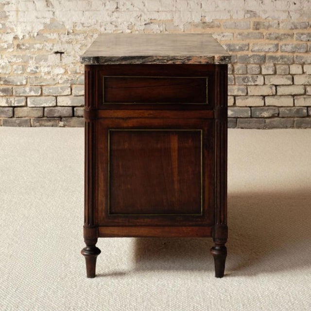 Late 17th Century French Empire Cherry Wood Commode With Marble Top For Sale - Image 4 of 16