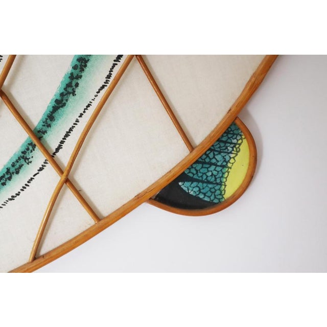Wood Large Fish Wall Decoration in Bamboo, 1970s For Sale - Image 7 of 17