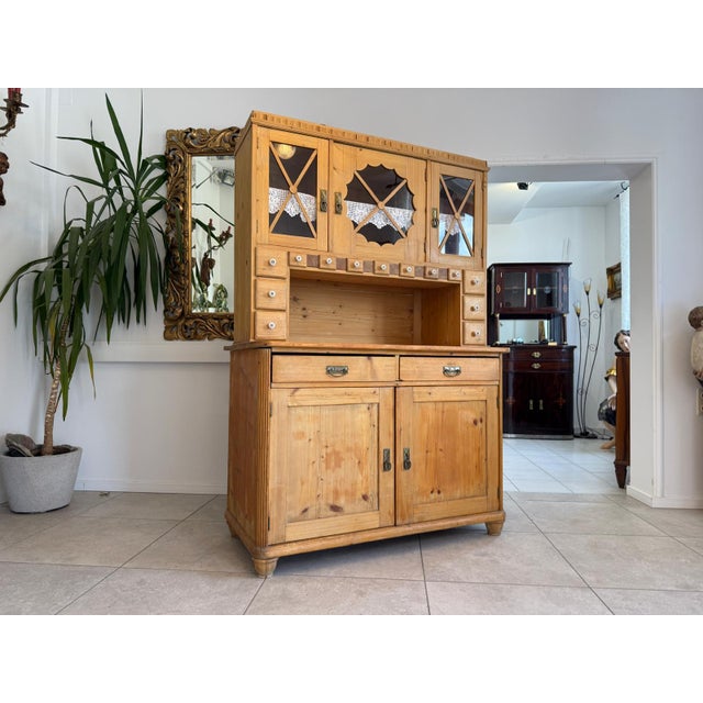 Art Nouveau Natural Wood Cupboard, 1890s For Sale - Image 3 of 13