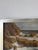Wood Modern Coastal Ocean Landscape Oil on Board Painting, Silver Wood Frame For Sale - Image 7 of 12