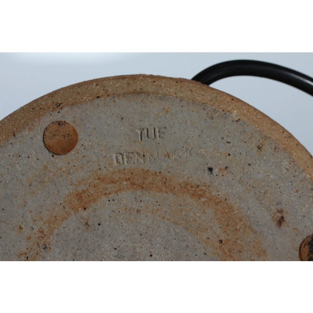 Rustic Stoneware Table Lamp from Tue Poulsen, Denmark, 1970s For Sale - Image 11 of 12