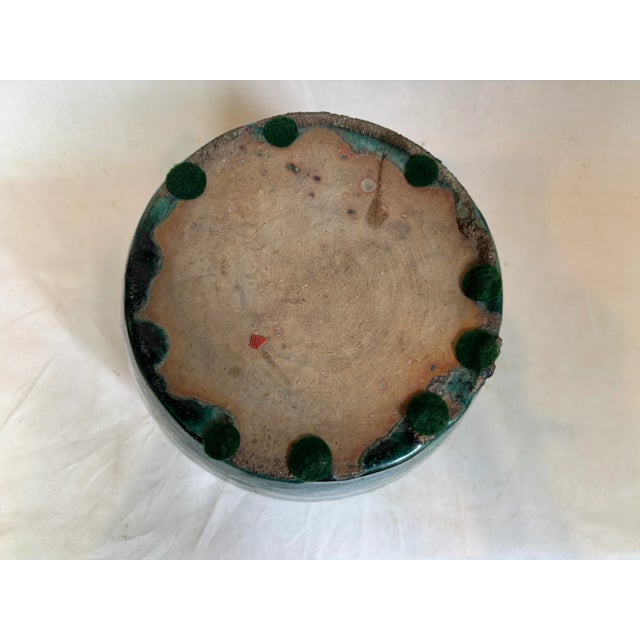 Mid 20th Century Green Chinese Pottery Oil Jar For Sale In Chicago - Image 6 of 9