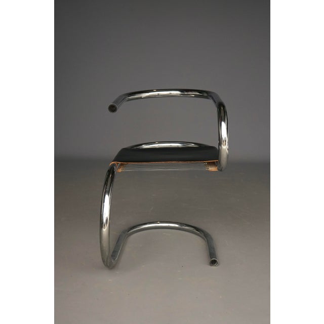 Tubular Side Chair by Wim van den Bergh, 1980s For Sale - Image 12 of 14