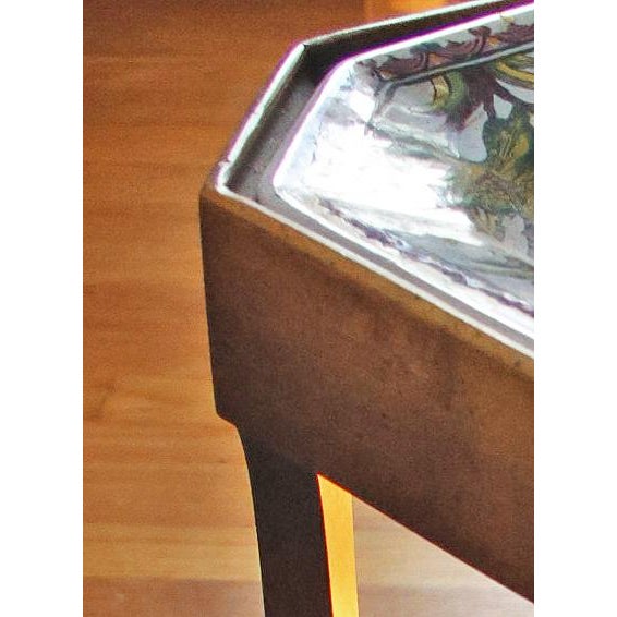 Portuguese Plate With Custom Walnut Stand For Sale - Image 4 of 5