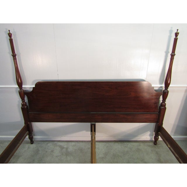 Henkel Harris Henkel Harris Solid Cherry King Size Poster Bed For Sale - Image 4 of 10