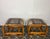 Brown Mid-Century Modern Italian Bamboo and Rattan Side Tables with Smoked Glass, 1950s, Set of 2 For Sale - Image 8 of 18