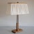 Beautiful 1940s Table lamp model 15485 by Böhlmarks, Sweden, possibly designed by Harald Notini. Wooden lamp base with...