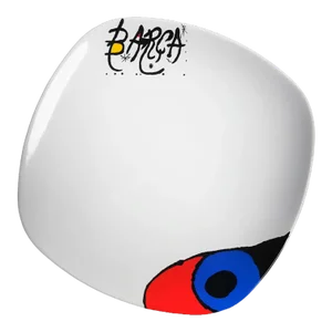 2005 Joan Miro Barcelona Fc Barca Ceramic Big Serving Plate Dining Dish Art