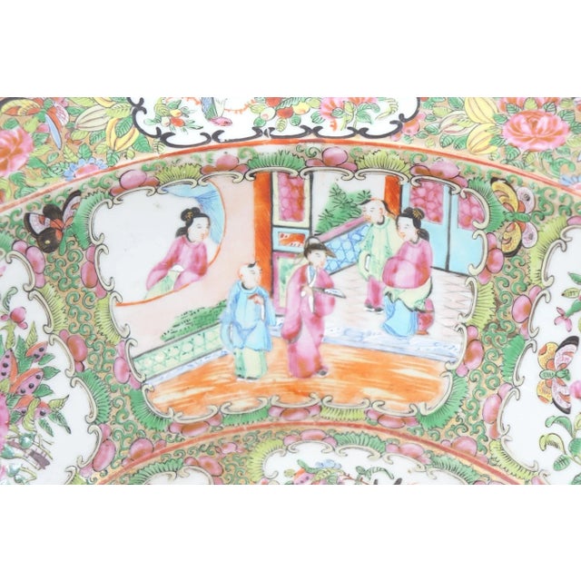Art Nouveau Antique Large Famille Rose Bowl For Sale - Image 3 of 5
