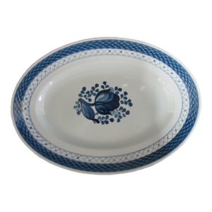 Royal Copenhagen Aluminia Faience Tranquebar Blue 927 Oval 11" Serving Dish Tray