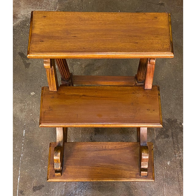 Brown Library Stair Steps of Mahogany in the Regency Style From England For Sale - Image 8 of 10