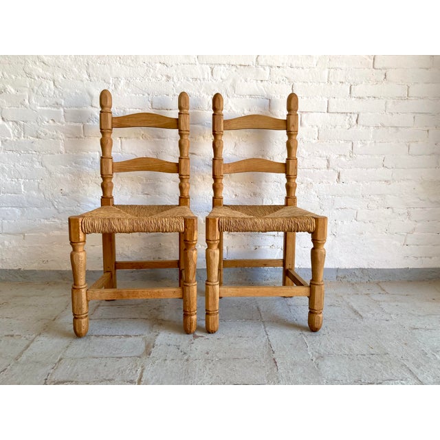 Natural Straw Chairs, Italy, 1970s, Set of 2 For Sale - Image 4 of 16