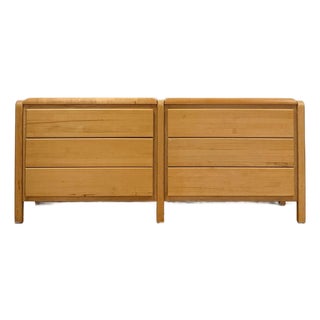 Custom Oak 6-Drawer Dresser Butcher Block Top Vintage Handcrafted Bedroom Piece For Sale