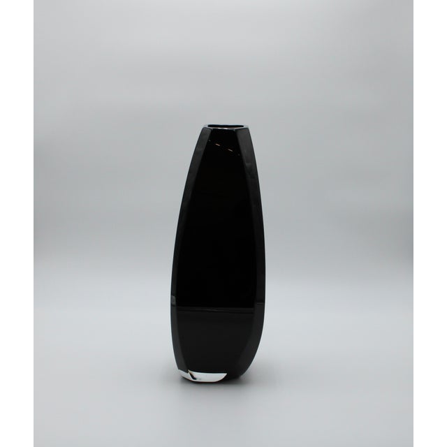 Mid-Century Modern Vela Giant Black Murano Vase For Sale - Image 3 of 6