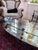 Vintage Hollywood Regency Two-Tier Oval Glass & Gilt Coffee Table For Sale - Image 10 of 10